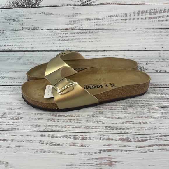 Birkenstock Madrid BS Men 11 Narrow Slide Sandals Gold main image 6
